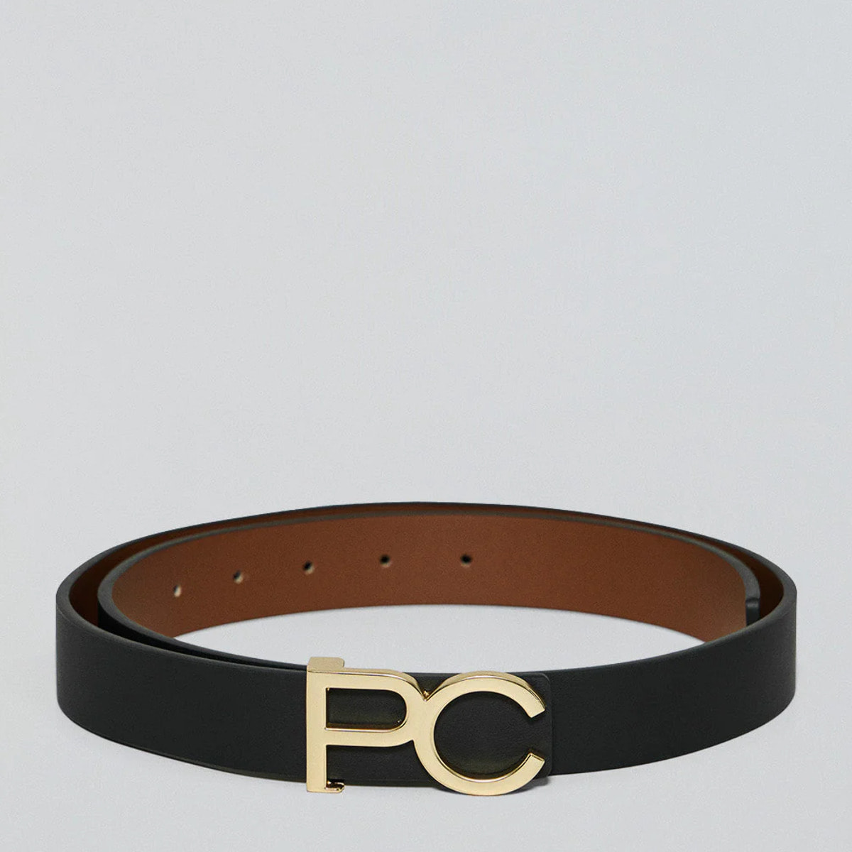 Cinturón Blair reversible negro y marrón con hebilla PC
