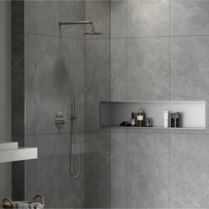 Timeless Niche de Douche à encastrer, Acier Inoxydable 304, 119x26x10cm, Chrome brossé