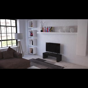 Mobile TV salotto soggiorno ripiano in vetro base televisione rovere alaska