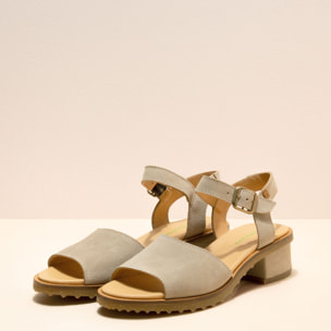 Sandalias con tacón N5801 LUX SUEDE PIEDRA / SABAL color Piedra