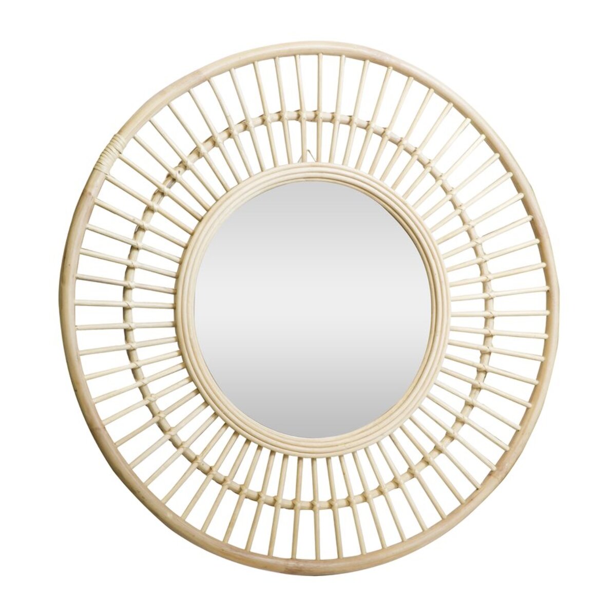 Amares miroir rotin naturel