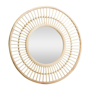 Amares miroir rotin naturel