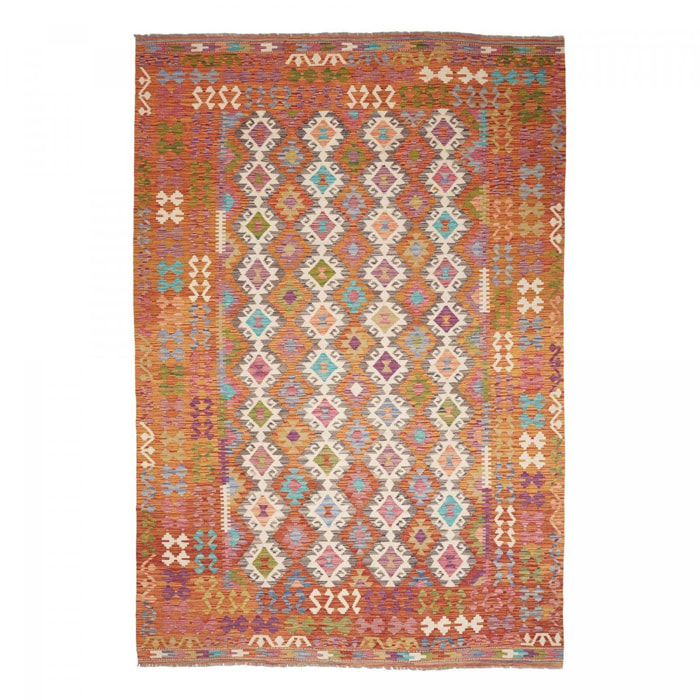 Tapis kilim, motif ethnique authentique, tissé en laine, UDON
