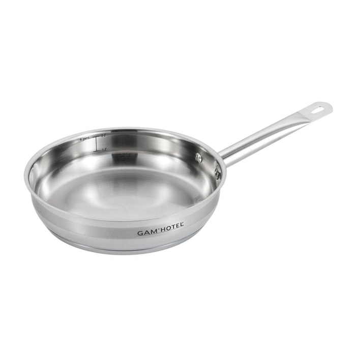 Poêle inox 24x5,5cm induction