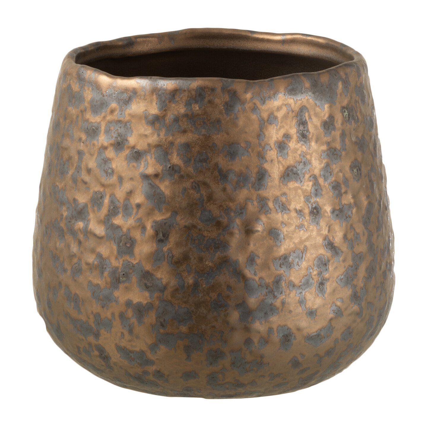 J-Line cache-pot Taches Rond - céramique - cuivre - large - Ø 16 cm