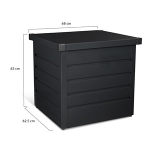 Coffre de jardin métal gris 200L