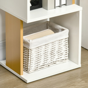 Estantería Librería en Forma S con 5 Estantes Abiertos para Salón 33x28x161 cm