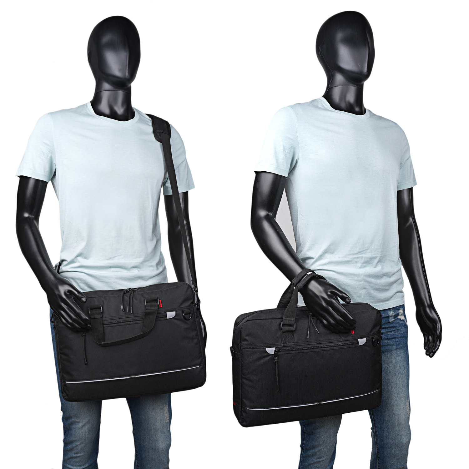 Maletin Portadocumentos Textil Jaslen Norwich Negro