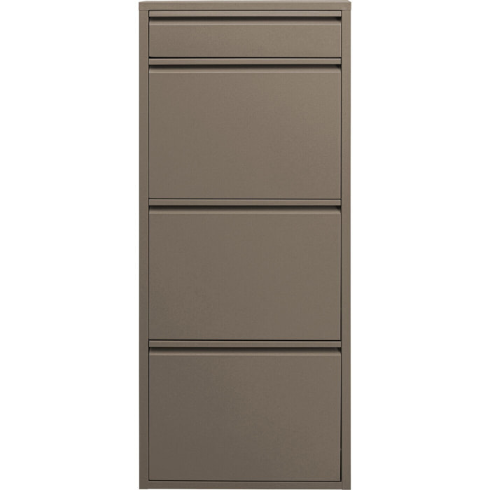 Casier à chaussures Caruso taupe 3+1 tiroirs Kare Design