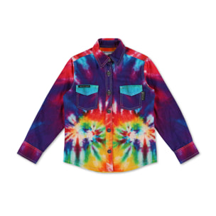 PHILIPP PLEIN Denim Shirt Ls TIE DYE