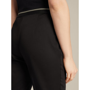 Elena Mirò - Pantalones slim de algodón sostenible - Negro