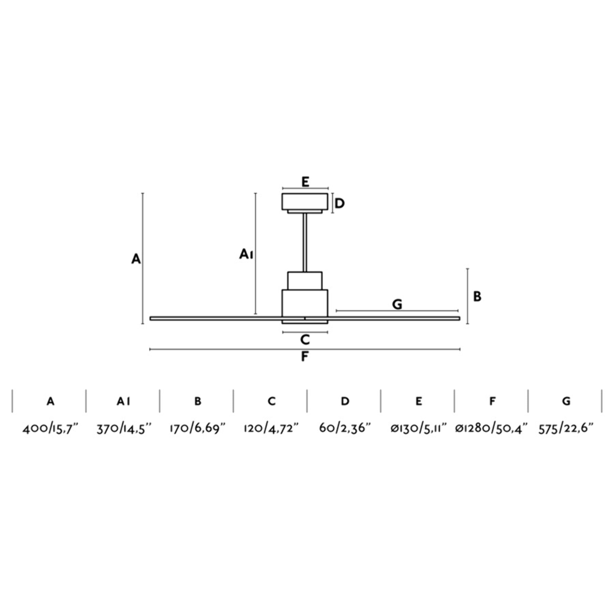 NASSAU M Ventilateur blanc DC