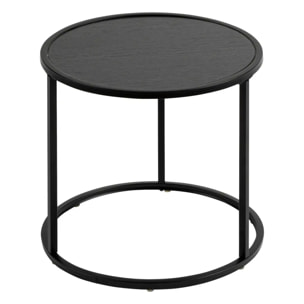 Lot de 3 tables d'appoint Noan noir L54/45/35cm
