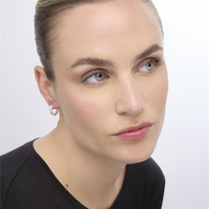 Pendientes acabado plata y Circonita Brillante