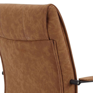 Silla de oficina Colonial Camel Cuir - Negro