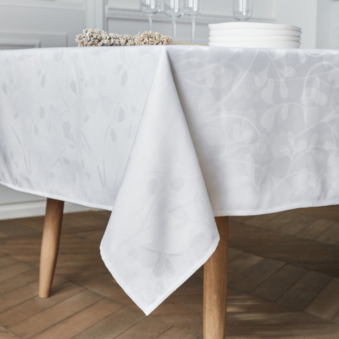 Nappe damassé LISERON blanc