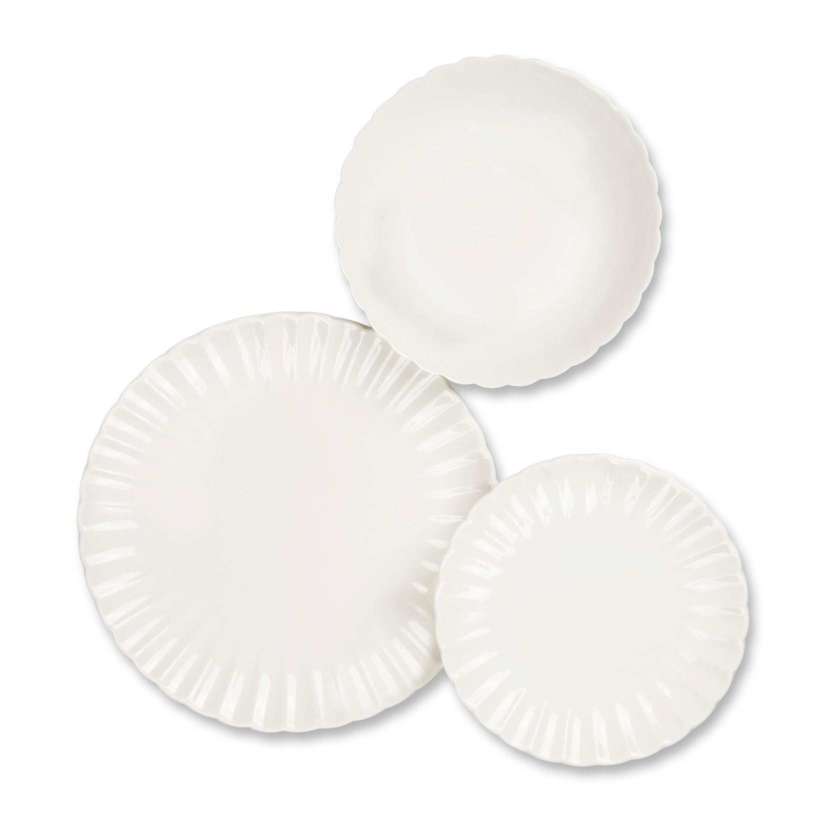 Service 18 Assiettes Excelsa – Elisir, Porcelaine Blanche