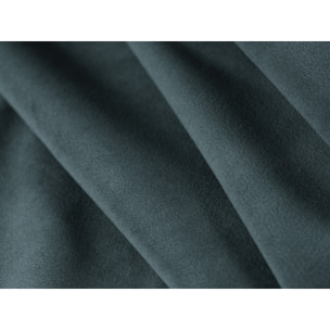 Canapé d'angle gauche "Charles" 4 places en velours motif de jardin bleu clair,bleu