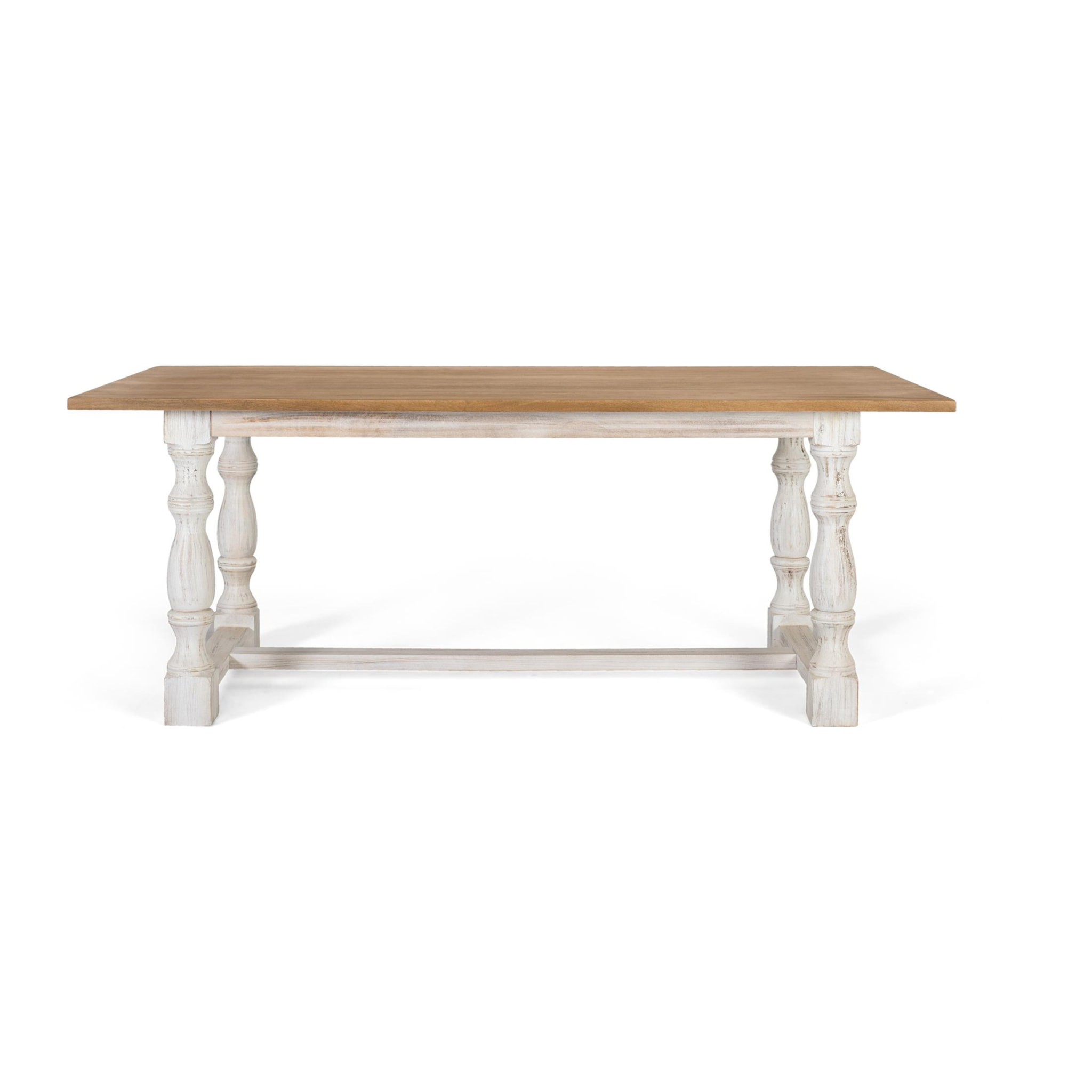 Mesas de Comedor de Madera de Mango 200 Cm Estilo Rústico Moderno
