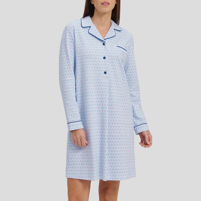 Camisón largo Celeste