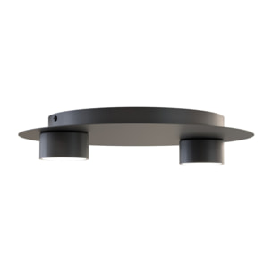 Lampada da soffitto BOLX in acciaio nero opaco