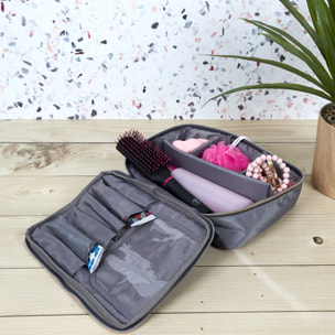 Trousse de Toilette - JET LAG - Gris - Légère - Compacte