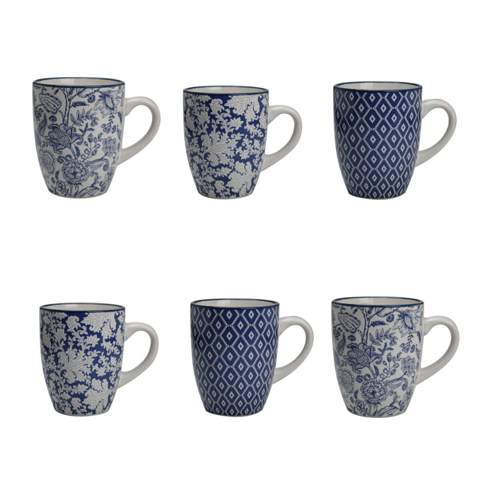 Lot de 6 mugs, MAJORELLE