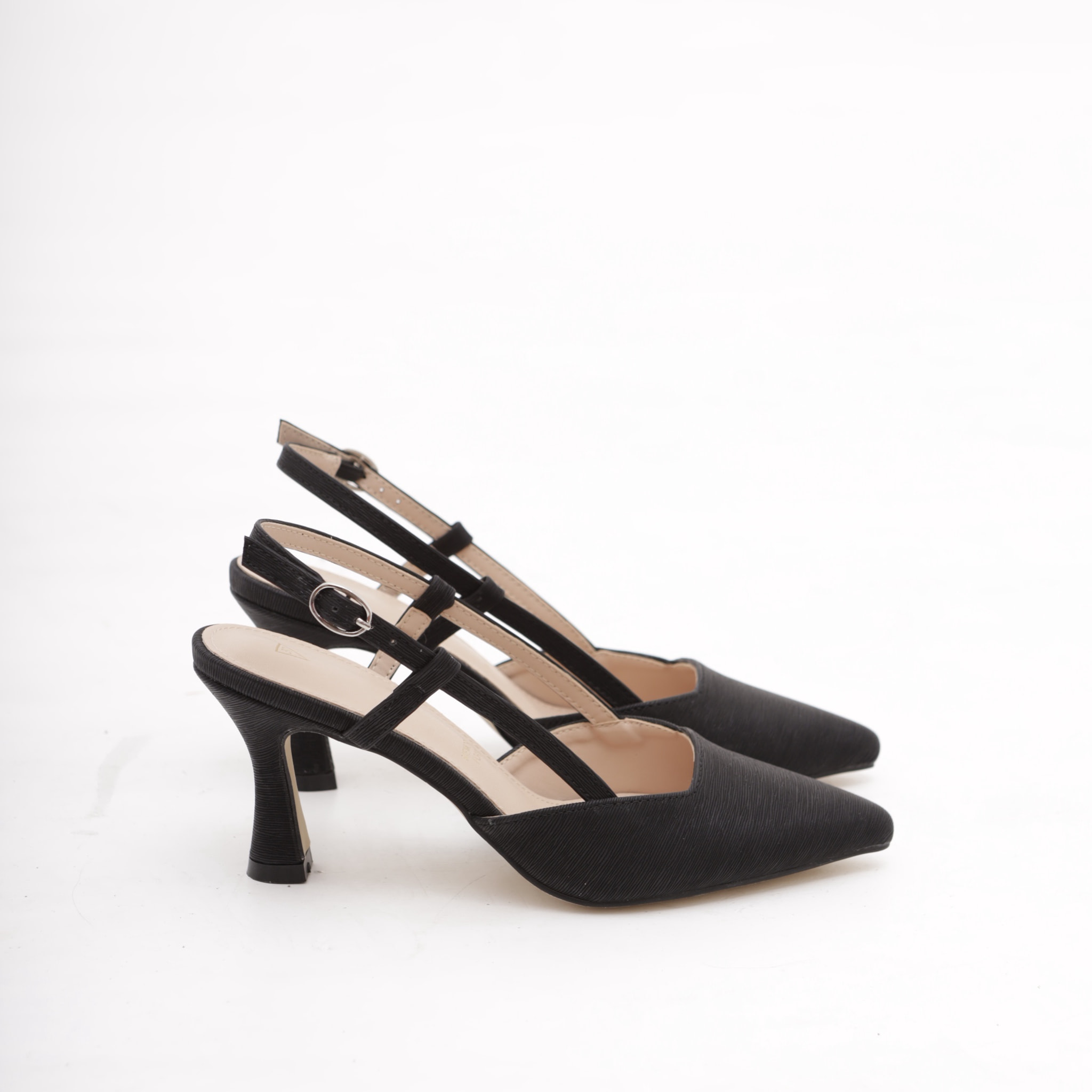 SLINGBACK CHIFFON CHOCOLA' NERO