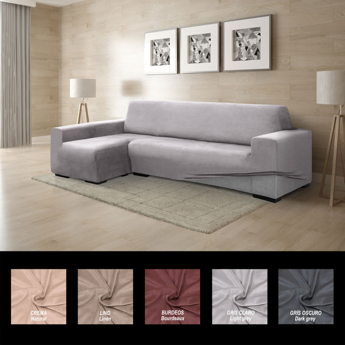 Funda TERCIOPELO ANTI MANCHAS Multi elástica para CHAISE LONGUE modelo VERONICA