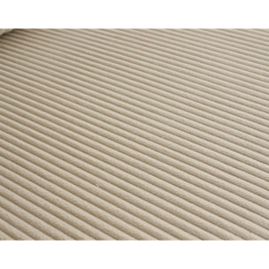 Elton - canapé 3 places convertible avec coffre en velours côtelé - Beige