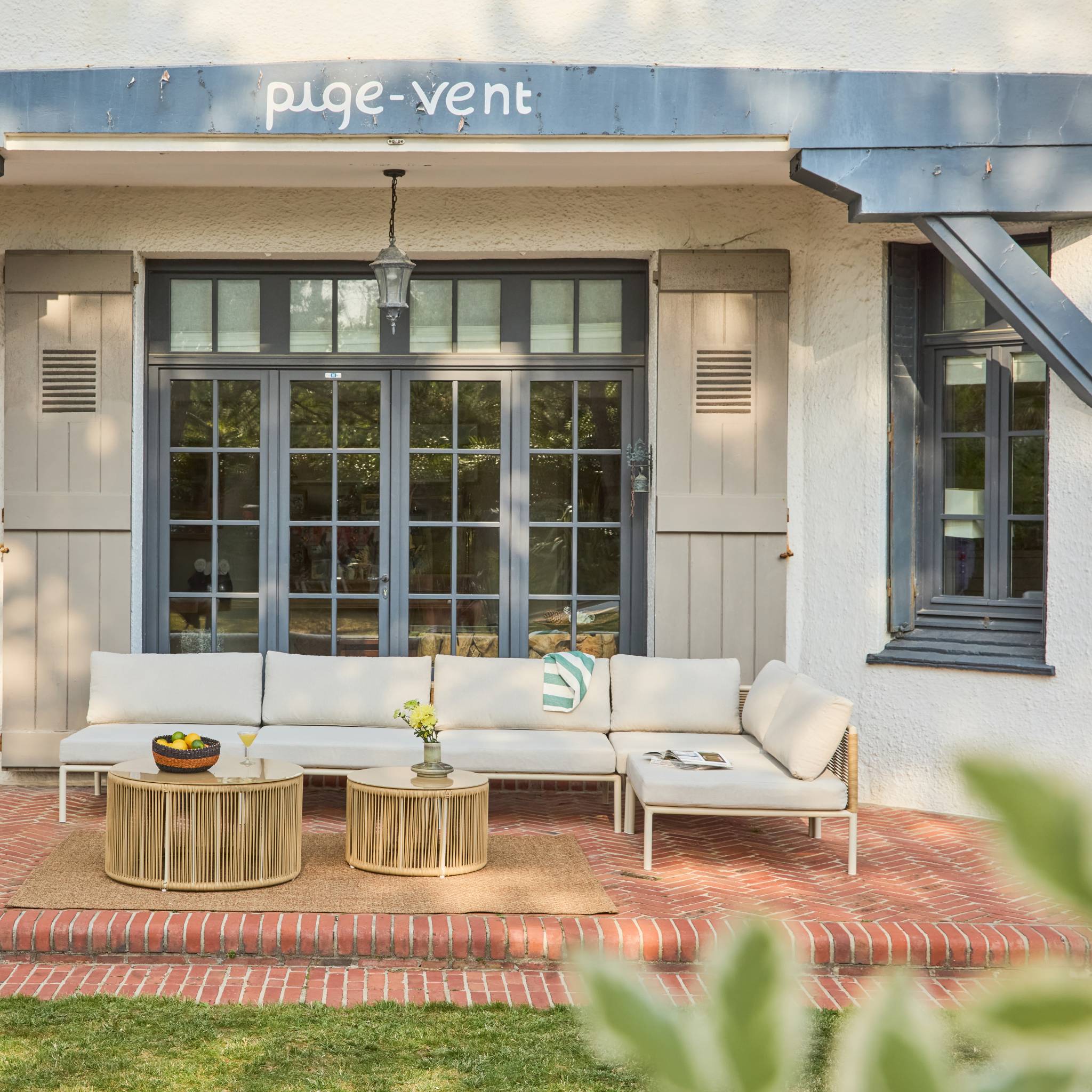 Salon de jardin modulable aluminium et cordes 5 places ORIAL
