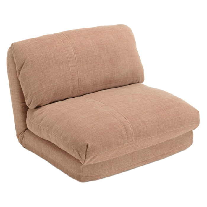 ANGELE - Chauffeuse 1 place multi-position en tissu couleur vieux rose