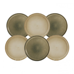 Lot de 6 assiettes à dessert, TERRALHA