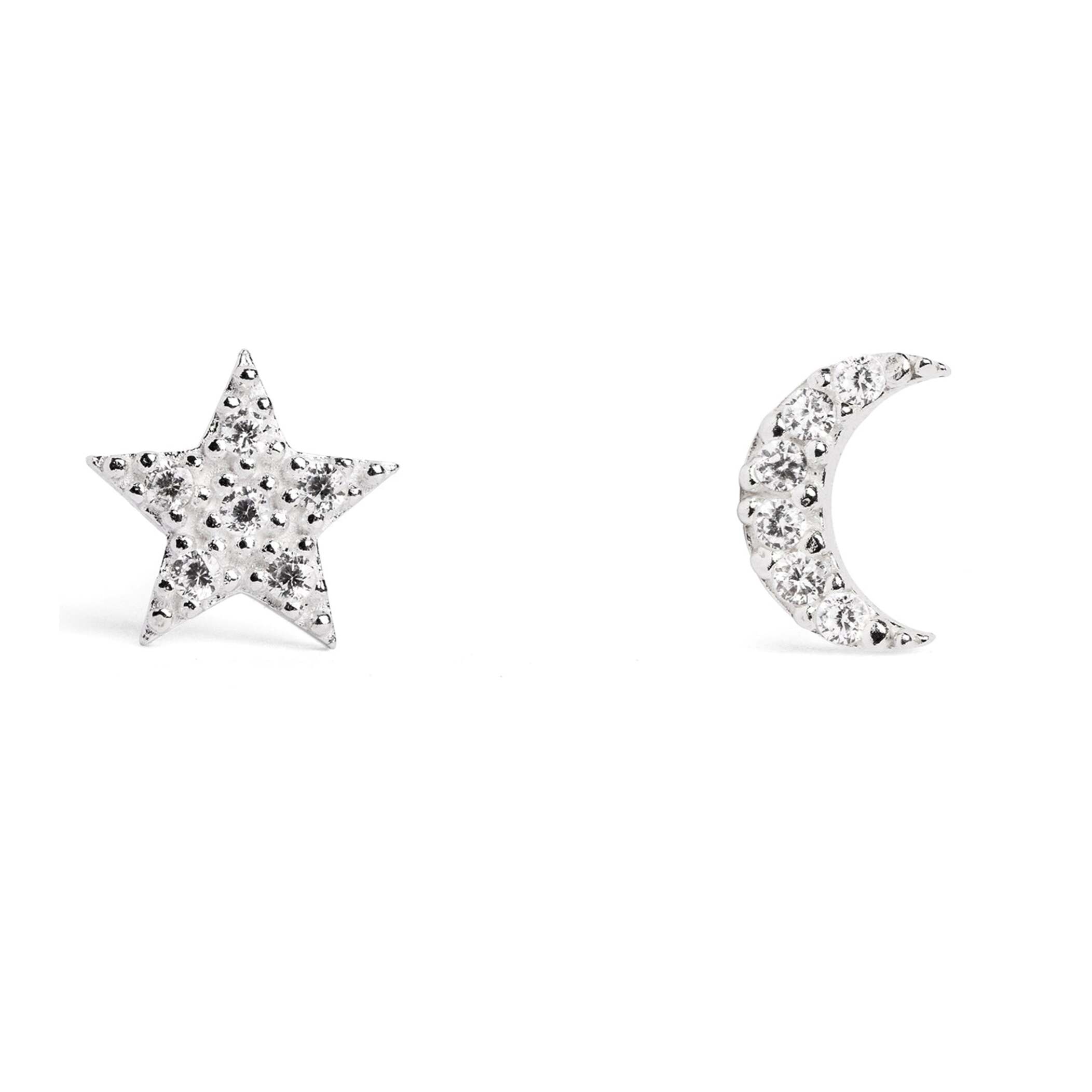 Orecchini Moon & Star in Argento