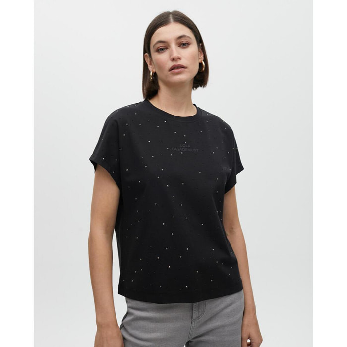 Maglietta con dettagli di perline