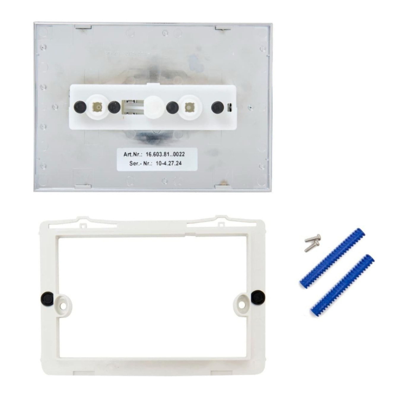 Plaque de commande double touche en plastique, chrome brillant (A890222201)