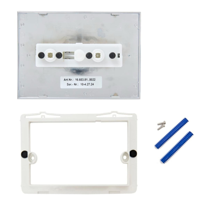 Plaque de commande double touche en plastique, chrome brillant (A890222201)