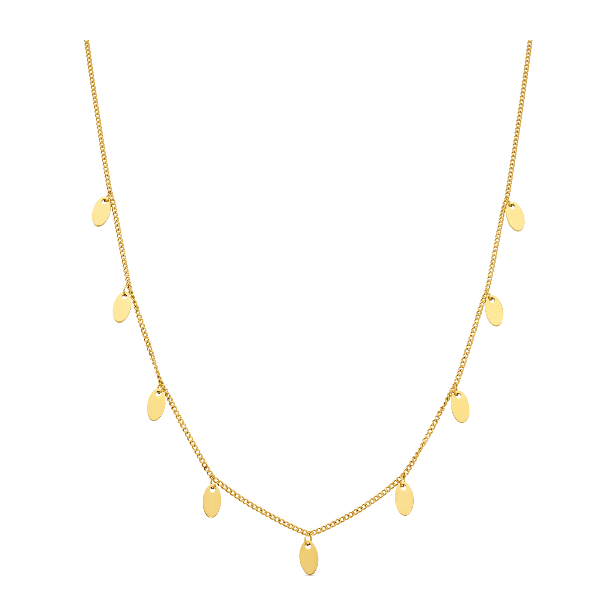 Collar acabado en oro amarillo de 18k