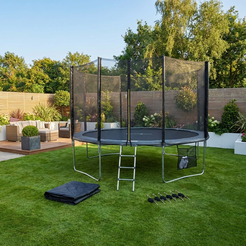 Trampoline 490cm avec pack d'accessoires JUPITER XXL