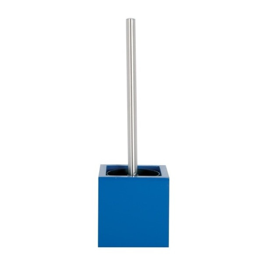 Brosse Wc avec support MDF & Inox Bleu Marine MSV