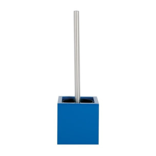 Brosse Wc avec support MDF & Inox Bleu Marine MSV