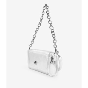 Bolso blanco transparente con cadena