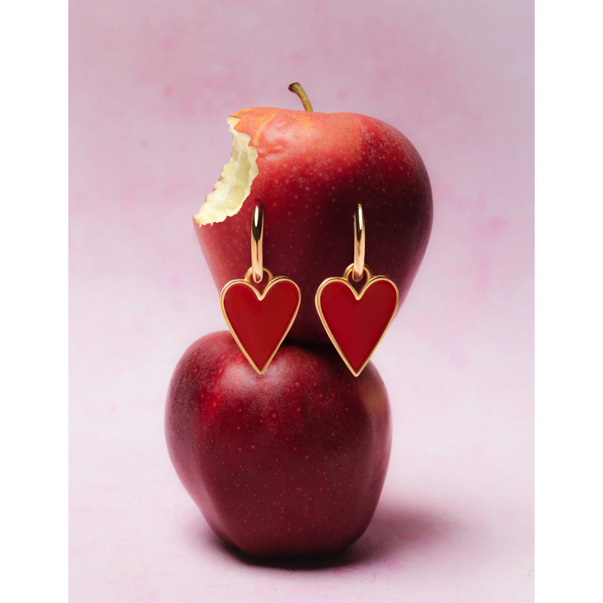 Pendientes Lovely Heart Baño Oro