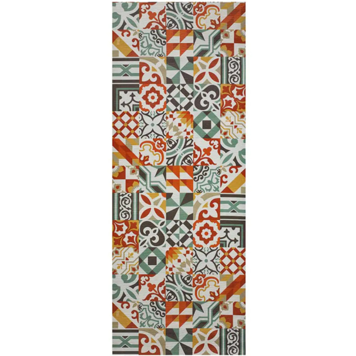 SPRINTY Alfombra vinílica de cocina diseños bohemios en multicolor, varias medidas disponibles.