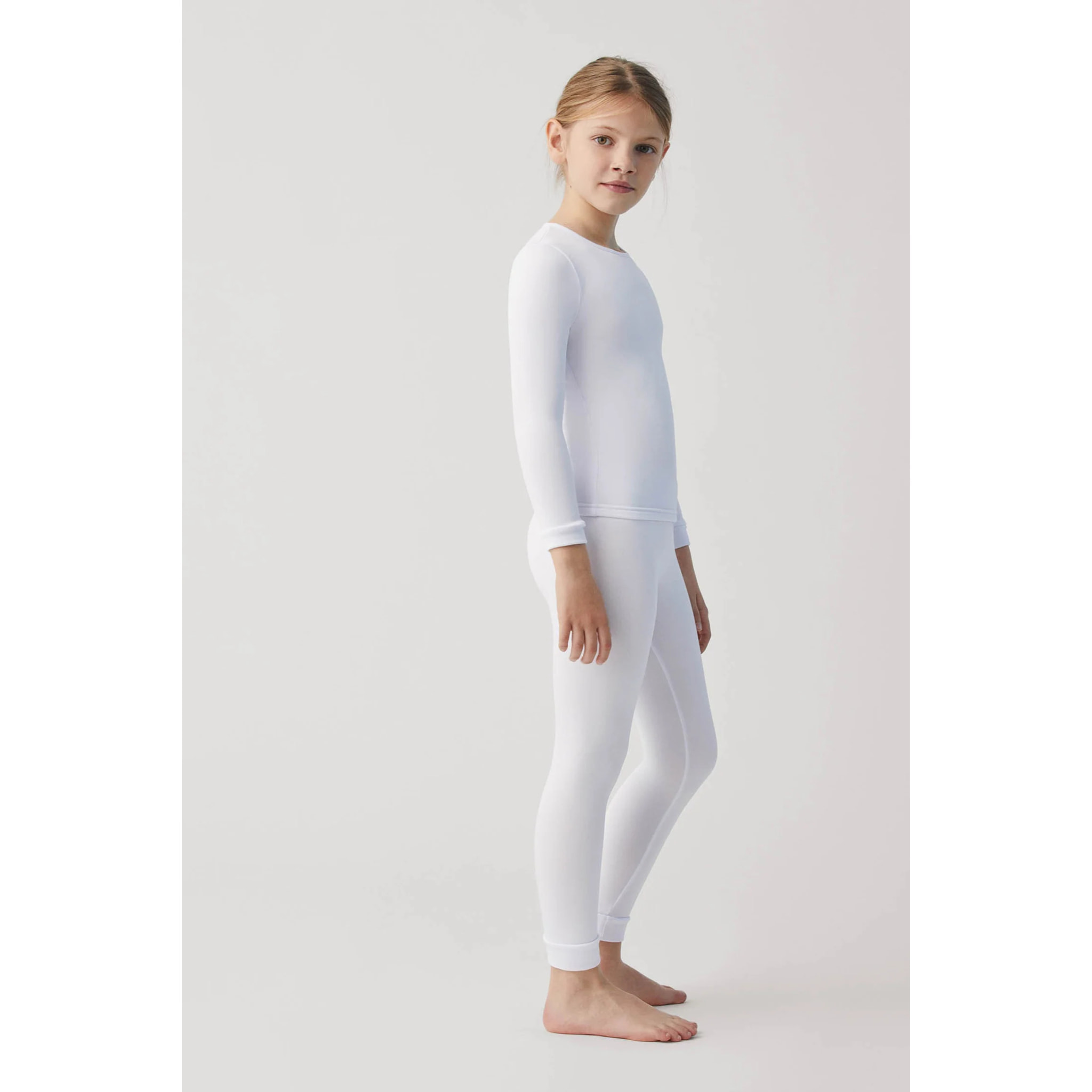 Leggings termici bianchi per bambini