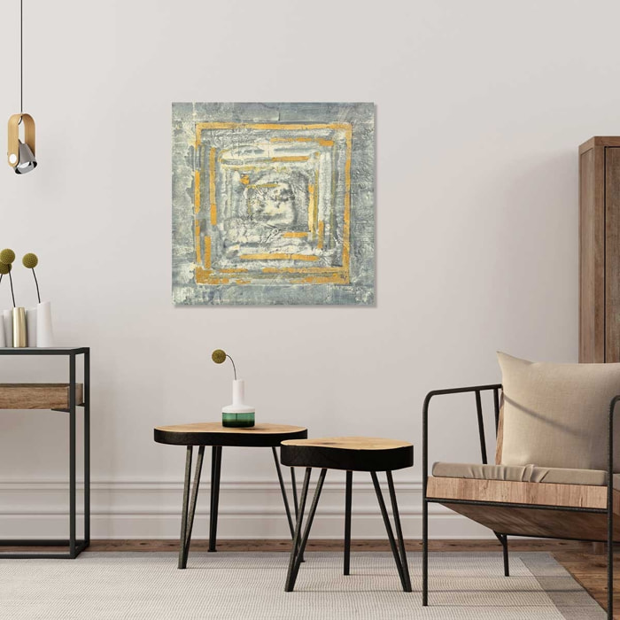 Tableau Abstrait d'or et de blanc Tableau alu Dibond