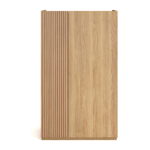 Zapatero Akra melamina roble dorado puerta impresión vallado 122x70x35cm