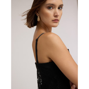 Motivi - Minidress in pizzo traforato - Nero