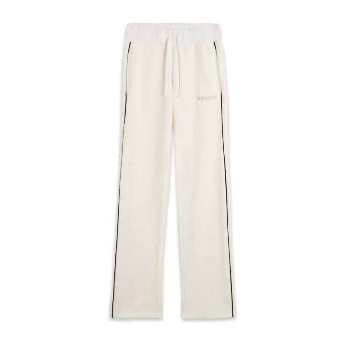 Pantalone Regular con Gamba Dritta e bordature a contrasto