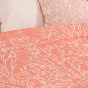 Housse de couette en 100% coton 157 fils Estarit Corail